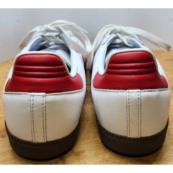 Adidas Samba OG White Victory Red Sneakers Shoes Mens Size 13 EUC main image 4